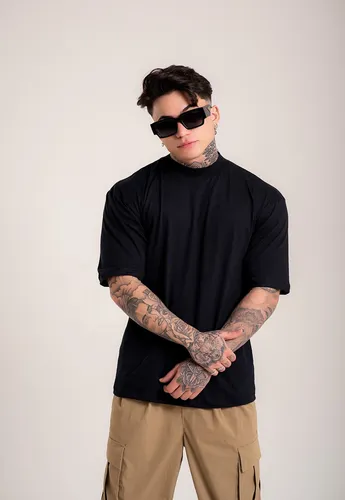 Camisa Oversized Masculina Over Gola Alta Mangona
