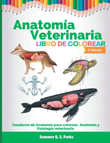 Anatomia Veterinaria Libro De Colorear: Cuaderno De Anatomia