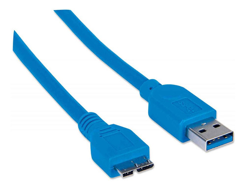 Cable Para Dispositivos Usb Micro-b Manhattan - 325417 Color Azul