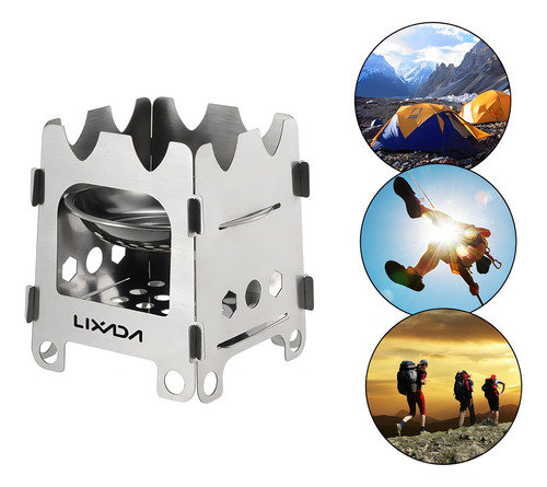Estufa De Camping Al Aire Libre Lixada De Acero Inoxidable