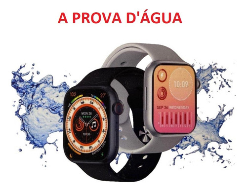 Smartwatch S18 100% A Prova D'água Para Nataçao E Exercício Pulseira Prateado