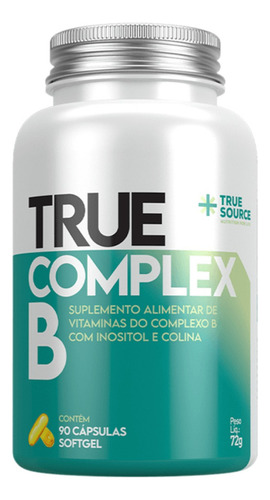 True Source Complexo B 90 Cápsulas Fómula Para Performance