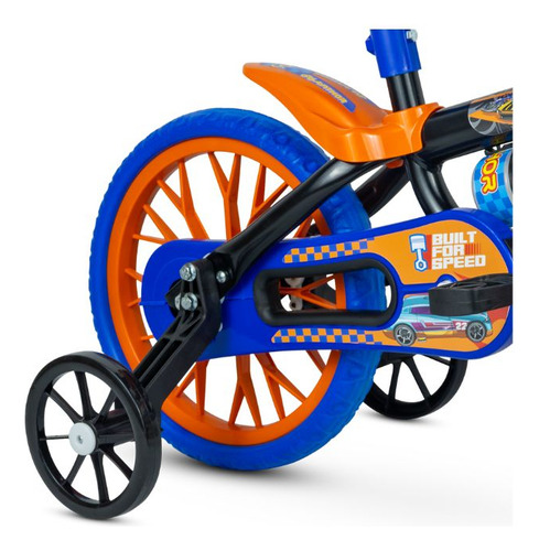 Bicicleta Intantil Aro12 Nathor Hot Wheels Com Rodas