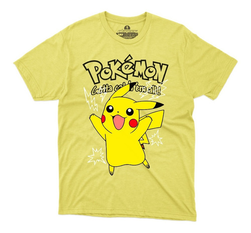 Playera Pokemon Ash Campeon Pikachu Raichu Electrico Game B