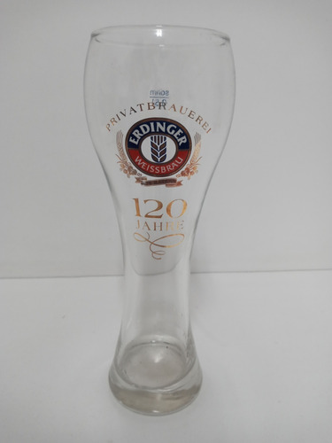 7k Vaso Cerveza Erdinger 0.5 Lt Largo Decorativo Coleccion