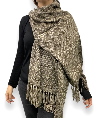 Rebozo Chal Pashmina Unisex Artesanal Mexicano De Estambre