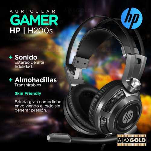 Imagen 8 de 10 de Auricular Gamer Hp H200 C/ Microfono Pc Ps4 Xbox Notebook Hq