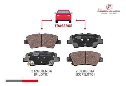 Jgo Balatas Traseras Para Kia Optima De 2015 A 2020