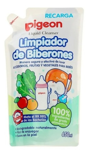 Limpiador De Biberones Recarga Pigeon 650 Ml