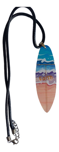 Collar Tabla Surf Makaja 2 , Acrilico 9 X 2,8 Cm Collar 5 Mm