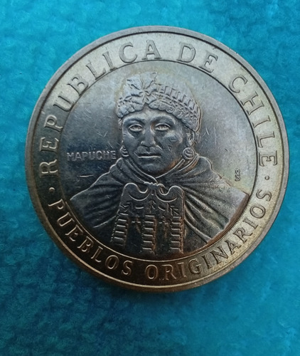 Moneda 100 Pesos Chile - Núcleo Semi Dorado