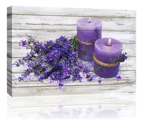 Fawabriyj Lienzo De Lavanda Para Decoracion De Pared Para Ba