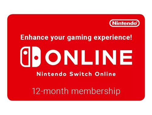 Gift Card Nintendo Switch Online + Expansión 12 Meses