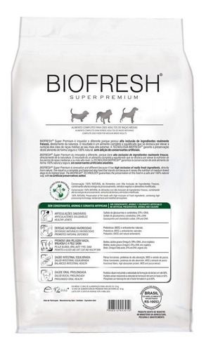 Imagen 2 de 4 de Alimento Biofresh Super Premium para perro adulto de raza mediana sabor carne, frutas y vegetales en bolsa de 10.1kg