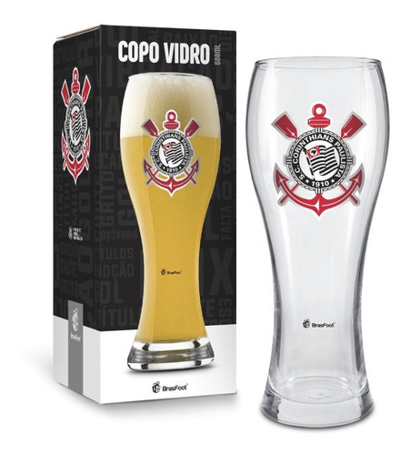 Copo De Vidro Joinville Time Corinthians 680ml Brasfoot