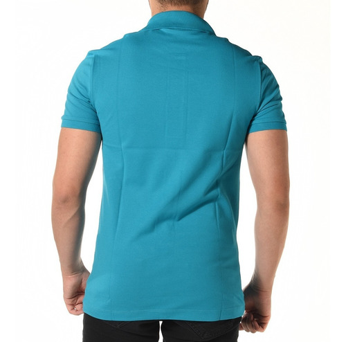 Imagen 2 de 10 de Chomba Hombre Lacoste Erkek Slim Fit Pique Elastizada Turq P