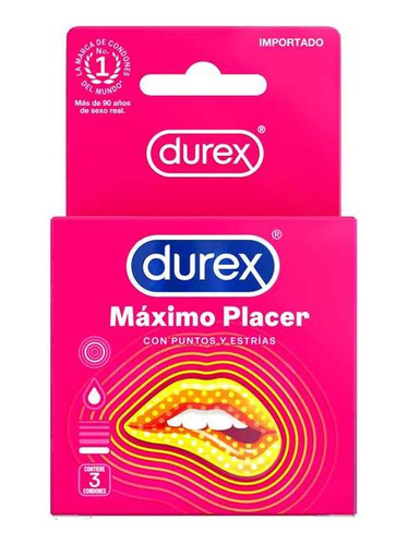 Durex Máximo Placer Caja 3 Condones 