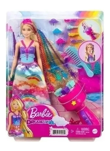 Barbie Dreamtopia Princesa Trenzas Mágicas Mattel Original