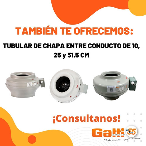 Extractor De Aire Entre Conducto Chapa 6 (15 Cm) Gatti Vent