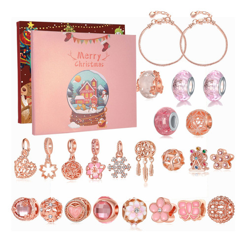 Aplicable A Pulsera Con Cuentas Para Navidad, Calendario De