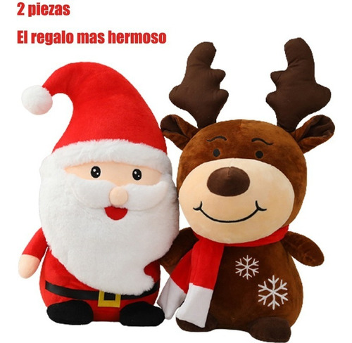 2 Piezas Regalo De Niño De Peluche De Santa Claus 20cm