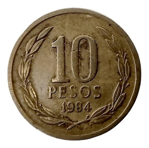 Antigua Moneda 10 Pesos 1984 Chile Colección