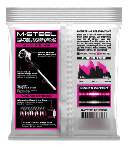 Ernie Ball 2923 Encordadura Guitarra Electrica M-steel 9-42
