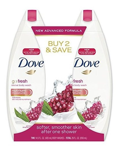 Gel Para Baño Y Ducha - Dove Go Fresh Body Wash, Revive 14.5