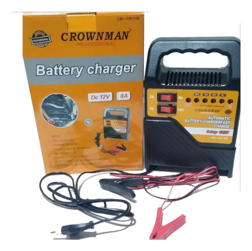 Cargador Batería 6-12v/ 2- 8  Amp. 115watts _ Crownman