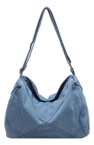 Bolso Retro De Mezclilla Para Mujer Con Correa Ajustable