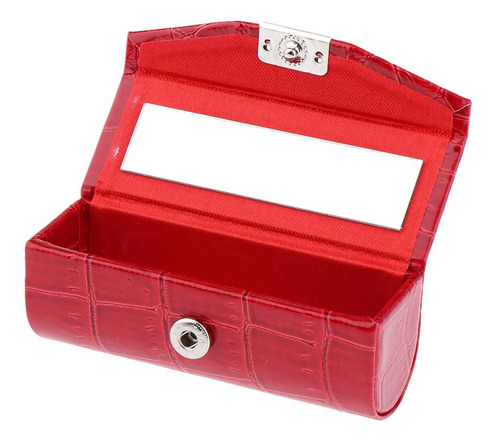 2x Estuche De Material Cuero Para Pintalabios,