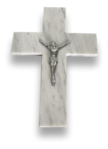 Imagen 1 de 10 de Cruz De Marmol Con Cristo Para Cementerio, 50x35cm.