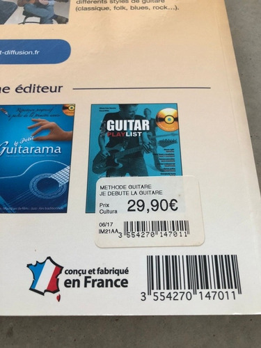 Libro La Guitare 1 En Francés Metodo Para Aprender Guitarra