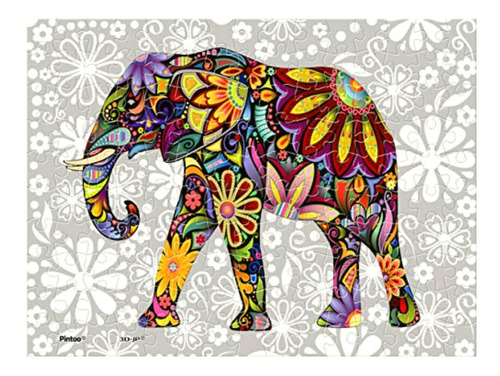 Pintoo Elefante De Mil Colores Rompecabezas 150 Piezas