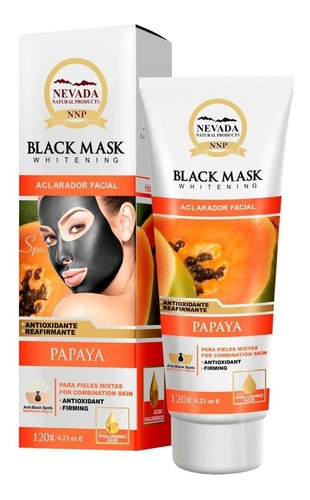 Nevada Mascarilla Black Mask De Papaya A - g  Tipo de piel Mixta