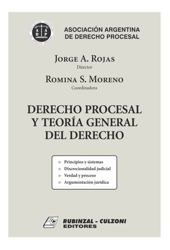 Derecho Procesal Y Teoría General Del Derecho, De Rojas, Jorge A. / Moreno, Romina Soledad. Culzoni Editores, Tapa Blanda, Edición 1 Edicion En Español, 2015
