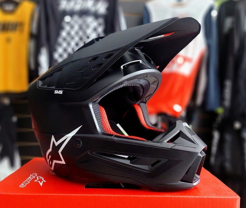 Imagen 2 de 6 de Casco Alpinestars Supertech S-m 5 Solid Black Matt- All Moto