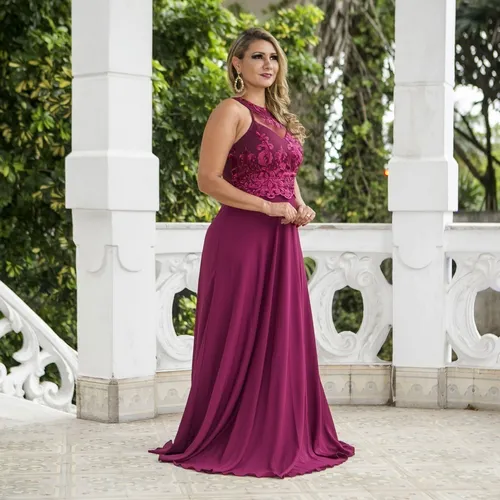 Vestido rose madrinha longo 2025
