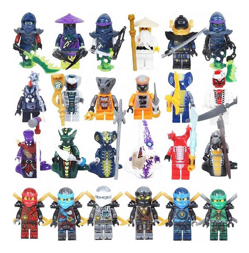 24 Figuras Ninjago Armables Coleccionables Bolsa Opp Legos