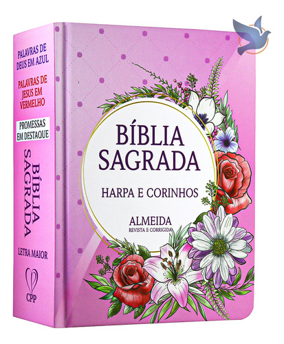 Bíblia Sagrada Pequena Arc Com Harpa Capa Dura Poá