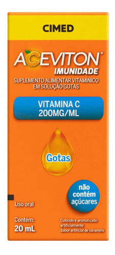 Aceviton Imunidade 20mg/ml Sabor Caramelo Com 20ml