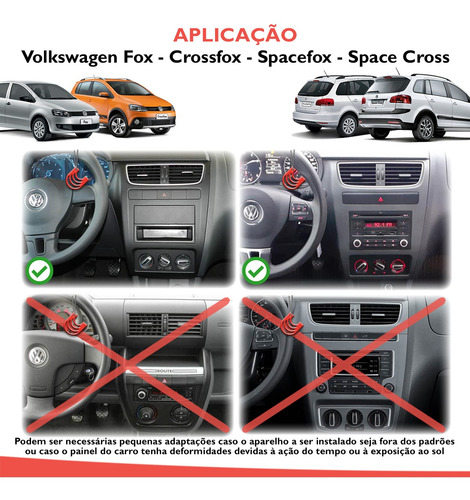Imagem 8 de 10 de Moldura Painel 2 Din Multimidia Dvd Mp5 Golf Polo Bora Ecosport Fiesta Fox Para Aparelhos Padrão Chines