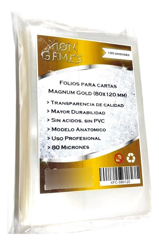 Folios Protectores Gold 80 X 120  Xion - Tienda Magic Z