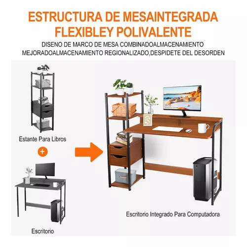 Mesa Ordenador Escritorio de computadora Escritorio Escritorio de oficina  Estante de 2 capas Multifuncional simple Moderno moderno Mesa pequeña Hogar