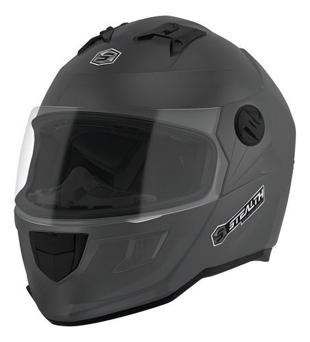 Pro Tork Capacete Fechado Stealth Solid Fosco Vis. Cristal 2.0 Mm cor Preto