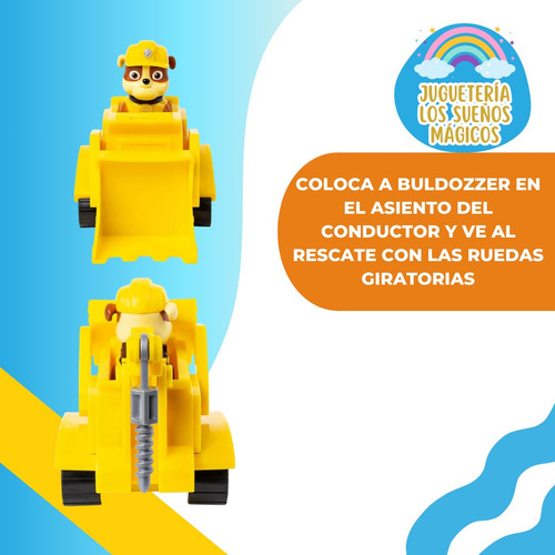 Paw Patrol Rubble Bulldozer Vehiculo Rescue Jet Patrulla