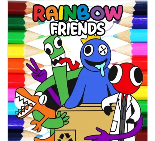 Kit 100 Desenhos Para Pintar E Colorir Rainbow Friends Roblox - Folha A4 ! 2  Por Folha! - #0188