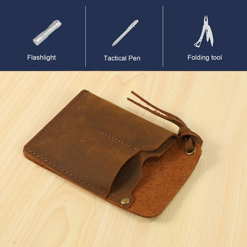 Funda De Cuero Edc Organizer Hecha A Mano O Bolsa Organizado