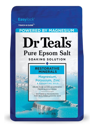 Dr Teal's Sales De Epsom, Sales De Magnesio, Potasio Y Zinc Fresco