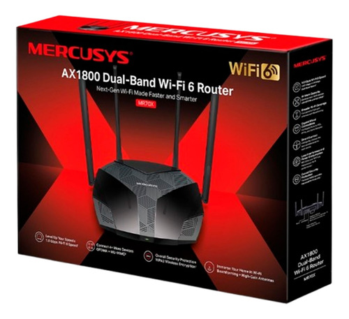 Router Mercusys Mr70x Ax1800 Doblebanda Wi-fi 1201mbps
